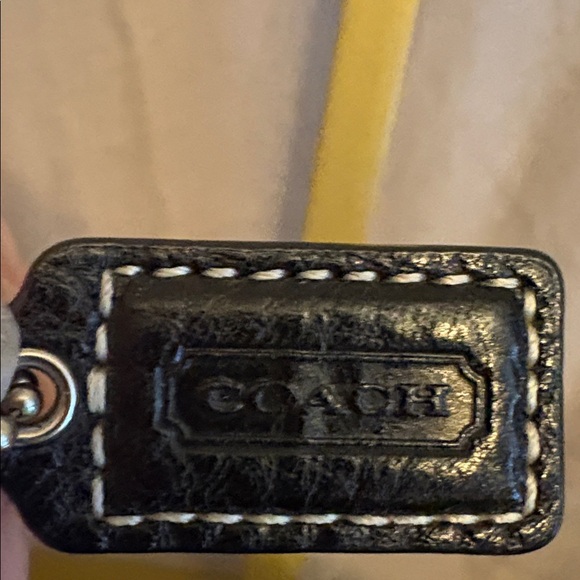 Coach Black On Black Signature C Canvas Leather Zip Top Wristlet. - Picture 4 of 4